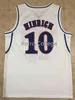 Xflsp Mens 10 KIRK HINRICH Kansas Jayhawks Vintage Throwback Basketball Jersey Uniformes Camisas cosidas