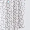Gordijngordijn Wit/Gray Jacquard Gedrukte Tule Curtains voor woonkamer Slaapkamer Ronde patroon Transparant raamscherm Huisdecoratie