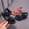 Canvas Sandals Девочки для девочек летние ботинки повседневная детская мода легкая мягкая подошва сандалии.