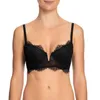 Miaoersidai Kvinnor Sexiga ögonfransar spets underkläder Push Up Underwear Big Size BRALETTE 3/4 Cup U Shape Armhole BH 30-42 A-DD T220726