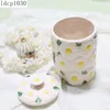 Lagerung Flaschen Gläser Kreative Chrysantheme Keramik Glas Ornamente Haushalt Dosen Tee Wohnzimmer Hause Dekoration Zubehör Lagerung