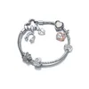 Donne S925 Silver Charm Braccialetti Design del logo a catena di serpenti per perle di Pandora per fare la signora fai da te con scatola originale