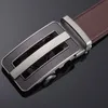 Cinture Cintura Plyesxale Uomo Alta qualità Mens Luxury Genuine Leather Slide Ratchet Per Chocolate Brown Ceinture Homme G19Belts Fred22