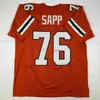 Aangepaste nieuwe Warren Sapp Miami Orange College Ed voetbalshirt Voeg een willekeurig naamnummer toe