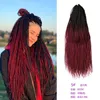 Perruque Dreadlocks Extensions de cheveux synthétiques cheveux raides queue de cheval tresse torsadée dégradé de couleur Hip Hop