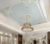 Стереоскопические 3D -потолочные обои фрески Европейская рельеф 3D Фотографии фрески обои для гостиной спальни наклейки на стены бумаги дома декор потолки