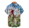 T-shirts voor heren Hawaiiaanse heren t-shirt Lion Design Jesus Street Fashion Losse top kledingmannen