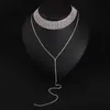 Sautoirs vente strass tour de cou luxe cristal gemme collier paillettes collier Tour de cou mode longue chaîne bijoux pour la fête