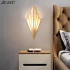 Wall Lamp Nordic Iron Art LED Corridor Aisle Staircase Bedroom Lights Livingroom Bedside Fan-shaped Home Deco LightingWall