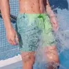 Color Changing Swim Shorts For Men Boys Bathing Suit Quick Dry Beach Swimming Trunks Water Discoloration Board 220620