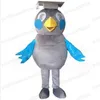 Halloween Grey Bird Maskottchen Kostüm Top -Qualität Cartoon Charakter Carnival Unisex Erwachsene Größe Weihnachtsgeburtstagsparty Fancy Outfit