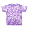Галстук-краска футболка Tee фиолетовый мужчинах женский череп медведь печать высококачественные топы футболки с коротким рукавом