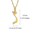Подвесные ожерелья Anniyo Вьетнамский ожерелье для женщин/мужчин золотой цвет украшения карта цепи № 005221