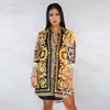 Designer Womens Dresses High Quality Long Sleeve Casual Party Dress Cotton Embroidered Slim Pullover Lady Blouse Outwears Tops