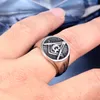 316 stainless steel men's freemaoson masonic rings Jewel Gift Items Unique design free mason silver black High grade quality jewellery