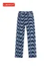 Blue Water Ripple Jeans Damen Sommer Retro Hong Kong Stil Kontrastfarben Weites Bein Gerade Hose Weibliche Denim Hose T220728