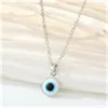 Classic Simple Turkish Crystal Evil Eyes Pendant Necklace For Women Fashion Jewelry Gold Color Clavicle Chain Choker Necklaces GC979