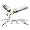Otros accesorios de moda, 1 Uds., gafas de lectura, montura metálica de resina con estuche de tubo, Mini portátil para mujeres y hombres, gafas de negocios Retro O66