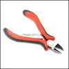 Tweezers Pick-Up Tools Jewelry Pliers Tool Equipment Red Handle For Crafting Making Beadwork Repair Beading Needlework Diy 20220302 Dht9D
