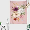 Bloemillustratie Tapestry Ornament Wall Hangende tapijt Tapijt Home Deoc Yoga Pad Spread Mat Gift J220804