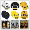 NIVIP MICHIGAN WOLVERINES KOLEGE ICE HOCKEY Jerseys Dylan Larkin Quinn Hughes Thomas Bordeleau Cam York Strauss Johnson Jack Becker Brendan