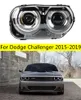 Auto Lighting Accessories for Dodge New Challenger Strålkastare 20 15-20 19 LED Angel Eyes strålkastare Front Lights