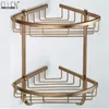 Bath Corner Shelf Antique Bronze Bathroom Shower Shampoo Holder Shelves Storage Rack Basket EF2301 Y200407