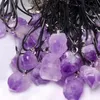 Cristaux en vrac en gros de l'améthyste Crystal Amethyst Cluster Rock Pendant Collier pour femmes