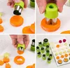 12 pcs Mini Emporte-pièces Coupe-légumes Formes Ensembles Timbres de Fruits Moule Emporte-pièce Décoratif Alimentaire pour Enfants Cuisson et Outils de Cuisine Accessoires Artisanat