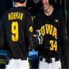 Glamitness College Baseball costurou a camisa Iowa Hawkeyes Black Men Womens Youth qualquer nome e qualquer ordem de mixagem nmber