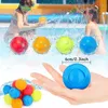 2022 DHL Refill Water Bomb Splash Balls återanvändbara vattenballonger Absorberande Ball Pool Beach Spela Party Toys Snabba självtätande utomhus Carnival Toy T71yemb