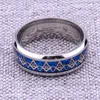 Мода из нержавеющей стали бесплатно масоны масонские кольца масонство братская ассоциация круглое кольцо Голубая черная глазурь