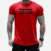 Varumärke mens tshirt joggar sportande smala tees skjorta man bara gym fitness kort ärm tshirt bodybuilding kläder träning tops 220621