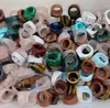 Solid Color Crystal Stone Rings Simples Band Rings For Mull Men Men Clube Decoração de Jóias de Jóia de Moda Acessórios de Aniversário