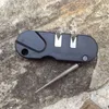 multifunctional outdoor Portable tungsten steel sharpener 4-in-1 portable sharpening tool LK120