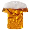 WBW3D T Shirt Men's Disual Tee Tee Stirts Funny Beer Print T-Shirt Men Summer Style Party Tops Tops Lixtity T Shirt Street Wear L220704