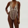 Ювелирные изделия New Hollow Out Diamond Inlaid Bodysuit Party Trend Trend Shiny Atheston