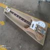 4-string guitar custom electric bass, chrome plated hardware neck through body pattern, wood veneer, rosewood fingerboard with decorative strip