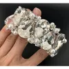 Bragle Women Pearl and Big Crystal for Wedding Party Prom Show Teardrop Rhinestone Lady Bracciale Elenco Bracciale Accessori Bangle5420409