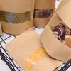 10pack небольшой подарок Kraft Paper Candies Сумки с Zip Lock Свадьба на день рождения детские любимые услуги печенья Упаковка 220704