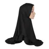 Etniska kläder Big Size Soft Gaze Tyg Vacker Hijab Muslim Scarf Islamic Headscarf Hat Amira Pull On Headwrapeadwear Shawlethnic