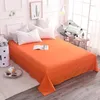Egyptian Cotton Bed Sheet Flat Bedding Top Pure / Plain Colour Black White Gray Twin Full Queen King 220514