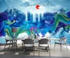 Custom HD landscape painting 3D Wallpapers Home Living room stereoscopic wallpaper for bedroom walls TV Background Photo pegatinas de pared Wall stickers