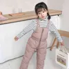 Cold Winter Warm Kids Overall Pants For Girls Boys Thick Pants Cotton Filling Toddler Pants For 1-5 Year Kids Jumpsuit J220718