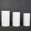 3pcs Round Cylinder Pedestal Display White Gold Art Decor Cake Rack Plinths Pillars for DIY Wedding Decorations Party Supplies 915