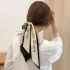 Fashion Women Silk Ribbons for Elegant Narrow Long Scarf Bag Tie Girls Bows bands Hair Accessories