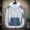 Patchwork Bluzy Mężczyźni Wiosna Moda Harajuku Bluza Japoński Trend Streetwear Mężczyzna Jesień Casual Simple Hoodie M-4XL