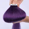 Un donatore 100% di capelli umani grezzi Super Double Drawn 60 biondi allineati con cuticole Nastri lisci per capelli nell'estensione dei capelli