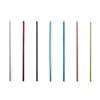 Colorful Stainless Steel Drinking Straw 21.5cm Straight Bent Reusable Straws Juice Party Bar Accessorie ZC1268
