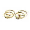 Кластерные кольца ювелирные изделия 4 ПК/набор хрустальных цирконов Золотой кольцо набор винтажных богемных женщин.